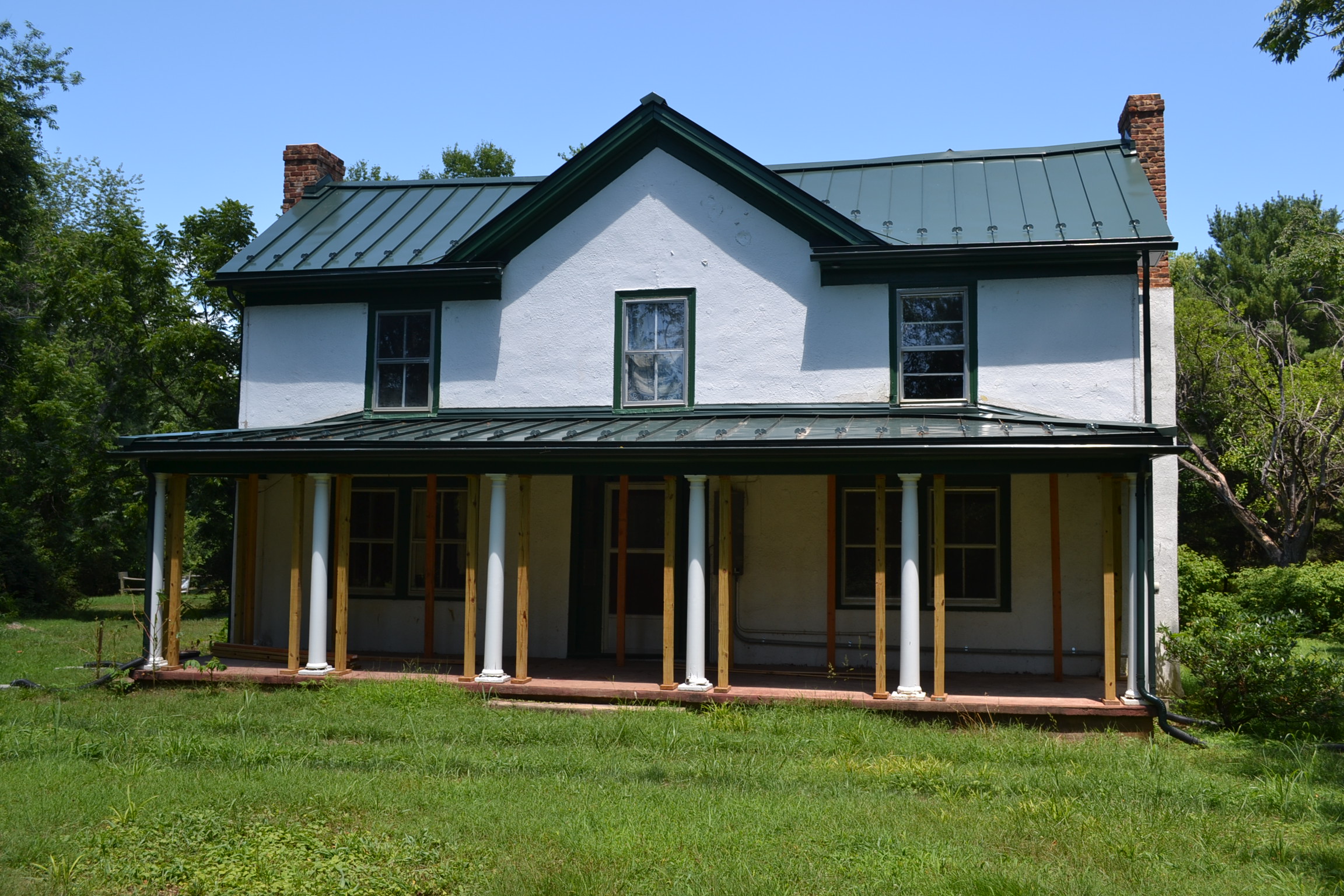 Farmhouse with new roof