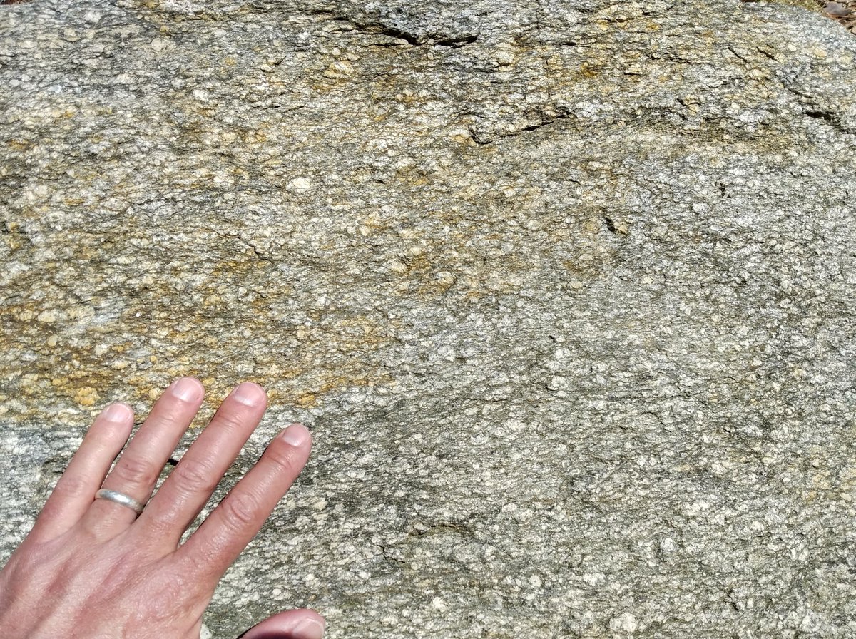 Rock with hand